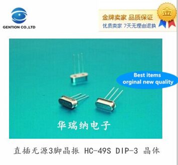 50Pcs 100% En Orginal 49S 20M 20Mhz 20.000Mhz Dip-3 3-Pin crystal HC-49S Resonator Originele Crystal