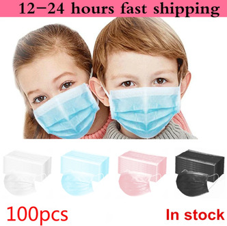 50Pcs/100 Pcs Children's Face Mouth Mask Earloop 3 layer Mouth Dust proof Breathable Medical Mask Kids Disposable surgical masks