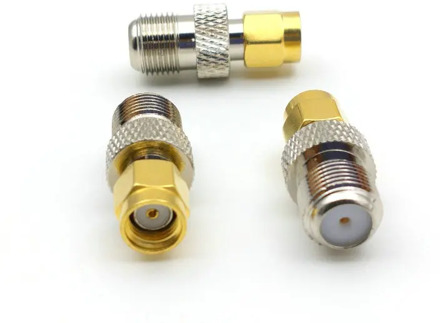 50pcs-100PCS copper F Type Female Jack to RP-SMA Male Plug Center RF Coaxial Connector