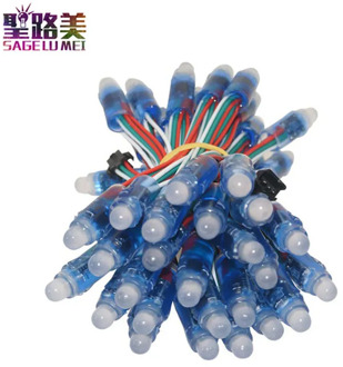 50pcs 12mm WS2811 Full Color LED Pixel Light Module DC 5V IP68 waterproof RGB color 2811 1903 IC Digital LED christmas Light