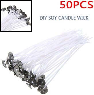 50Pcs 15Cm Kaars Wieken Pre Waxed Lont Wit Voor Katoen Core Kaarsen Diy Maken Craft Lont Maken Verjaardag party Kaars