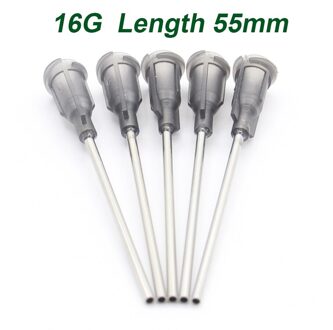 50Pcs 16G Lengte 55Mm Precision Gepassiveerd S.S. Doseer Tip Met Pp Safetylok Hub, Lijm Dispenser Naalden