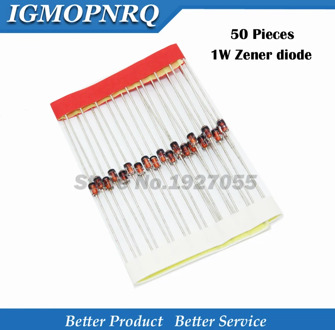 50pcs 1W DO-41 3V 3V3 3V6 3V9 4V3 4V7 5V1 5V6 6V2 6V8 7V5 8V2 9V1 10V 11V 12V 13V 15V 16V 18V 20V 22V 1N4733 1N4728 Zener diode