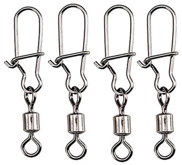 50Pcs 2/4/6/8/10/12/14 # Vissen Accessoires Acht-Ring Connector rvs Snap Vishaak Wartels Visgerei Voor Haken Vissen 14 50stk