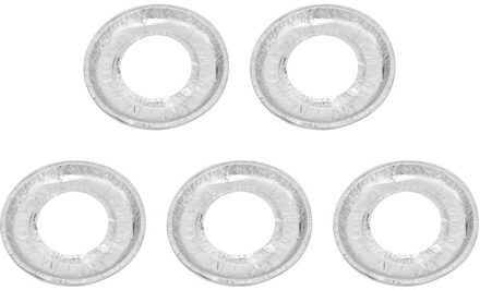 50Pcs 2 Vorm Gas Range Protectors Kookplaat Gasfornuis Bescherming Mat Olie En Antifouling Cleaning Pad Brander Covers Tool Grijs