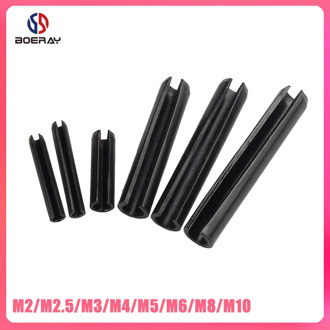 50pcs 20pcs 65Mn Black Carbon Steel Spring Pin Cylindrical Elastic Open Pin Positioning Pin M2 M2.5 M3 M4 M5 M6 M8 M10