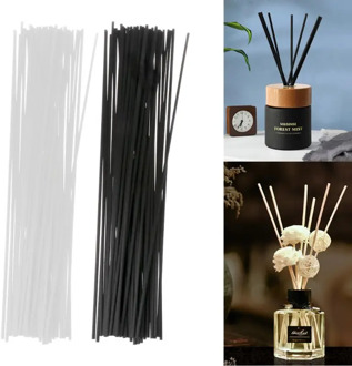 50Pcs 30cmx3mm Fiber Sticks Diffuser Aromatherapy Volatile Rod for Home Fragrance Diffuser Home Decoration G8TC