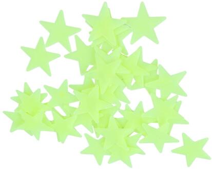 50Pcs 3D Stars Glow In The Dark Muurstickers Fluorescerende Lichtgevende Sterren Muurstickers Voor Kinderen Kinderkamer Slaapkamer home Decor groen