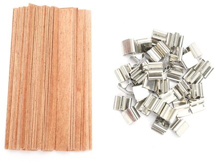 50Pcs 6/8/9/12.5/13Mm Houten Kaarsen Lont Met Onderhouder Tab Kaarsenlont Core Voor Kaars Maken Supply Soja Parffin Wax XXL