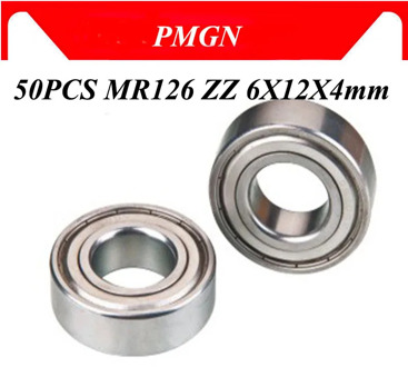 50PCS ABEC-5 MR126ZZ MR126Z 126ZZ M126 ZZ L-1260ZZ 6X12X4mm 6*12*4 mm Miniature High quality deep groove Ball Bearings