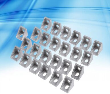 50Pcs Aluminium Hoek Beugel Joint Hoek Hoek Beugel Sluiting Voor T Slot Aluminium Extrusie Profiel