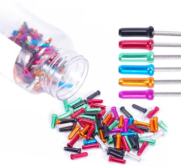 50Pcs Aluminum Bicycle Bike Brake Shifter Derailleur Inner Cable Wire End Caps