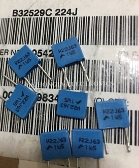 50Pcs B32529 U1J63 U12K63 U22J63 U33K63 0.1Uf 0.12Uf 0.22Uf 0.33Uf 104 124 224 334 K J 63V P = 5Mm Film Condensator U22J63 0.22UF 63V