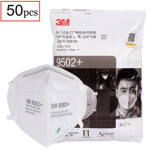 50pcs/Bag 3M 9502+ KN95 Particulate Dust Mask Respirator Headband Anti-haze Protective Virus Masks Authentic 3M Original