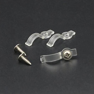 50Pcs/bag Mounting Brackets 8mm 10mm Fixing Clip Connector for 3528 5050 5630 IP67 IP68 LED Tube Tape Strip with 50pcs Screw
