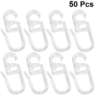50pcs Bed Curtain Special Hook Accessories Curtain Hanging Ring Curtain Roll Universal Curtain Sliding Curtain Hooks for Home