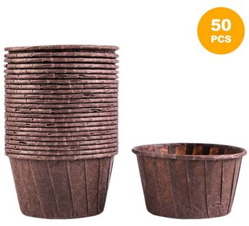50Pcs Behandeld Papier Souffle Portie Cups Voor Meten Cupcake Cup Bakken En Hoge Temperatuur Cup Huishoudelijke Cakevorm koffie