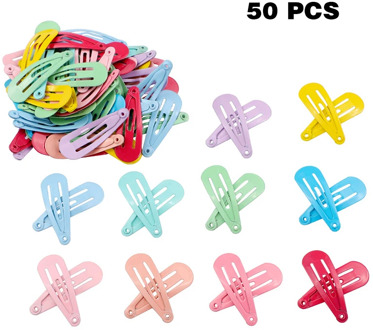 50Pcs/Box Mix-Color Baby Girl Hair Clips Korean Style Non-slip Candy Color Girl BB Hair Clips Hair Pins Girl Hair Accessories