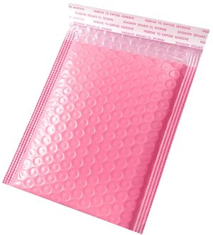 50Pcs Bubble Mailers Gevoerde Enveloppen Gevoerd Poly Mailer Self Seal Black Gewatteerde Envelop Bubble Mailing 13X18Cm express Bag Roze