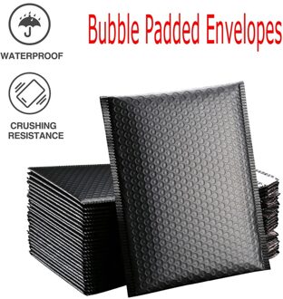 50Pcs Bubble Mailers Gevoerde Enveloppen Gevoerd Poly Mailer Self Seal Black Gewatteerde Envelop Bubble Mailing 13X18Cm express Bag