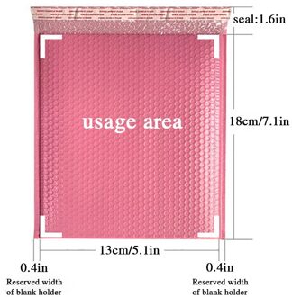 50Pcs Bubble Mailers Roze Poly Bubble Mailer Zelf Seal Padded Enveloppen Bags Voor Boek Tijdschrift Bekleed Mailer Zelf seal Roze 50stk 13x18cm