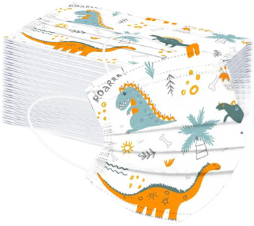 50Pcs Cartoon Kids Disposable Mask 3 Layer Child Filter Hygiene Thicken Children's Face Mouth Mask Earloop Fast Delievry New