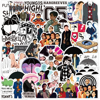 50pcs Classic US TV Series The Umbrella Academy Graffiti Stickers DIY Luggage Laptop Skateboard Fridge Guitar Helmet Cup Kid Toy