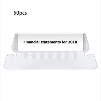 50PCS Classification Tag PVC Hanging File Holder Index Label Strip Transparent Label Film For Organize Distinguish Hanging Files