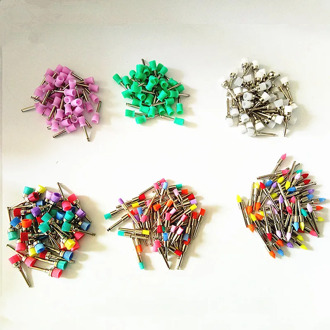 50Pcs Dental Lab Nylon Latch Small Flat Polishing Polisher Prophylaxis Brushes Disposable Dental Care Brush Head