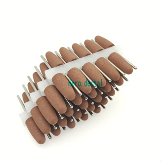 50pcs dental silicon Rubber polishers dental polishing Burs Resin Base HP Burs 2.35mm brown model 610