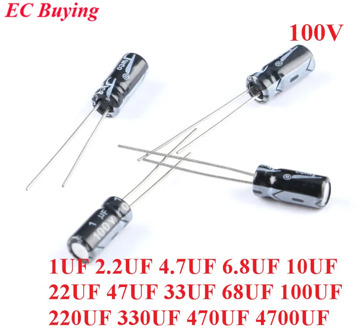 50pcs DIP Electrolytic Capacitor 100V 10uf 22uf 47UF 1UF 2.2UF 4.7UF 6.8UF 33UF 68UF 100UF 220UF 330UF 470UF 4700UF ±20%