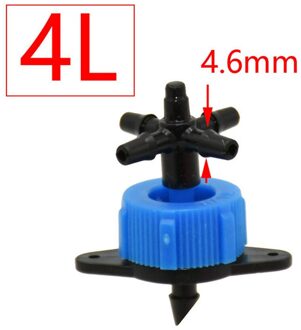 50Pcs Druk Compenseren Druppelaar 2L/4L/8L Steady Flow Dripper Met 2/4-Way Cross Connector Landbouw drip Irrigatie 4L x 4manier