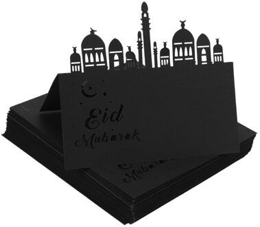 50Pcs Eid Mubarak Ansichtkaarten Kaarten Ramadan Party Zetel Kaart Holle Plaats Kaarten Gelukkig Eid Ramadan Kareem Moslim Party Decor