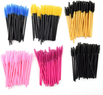50pcs Eyelashes Brushes Makeup Brushes Eyelash Extension Disposable Mascara Wands Applicator Eye Lashes Cosmetic Brush Makeup