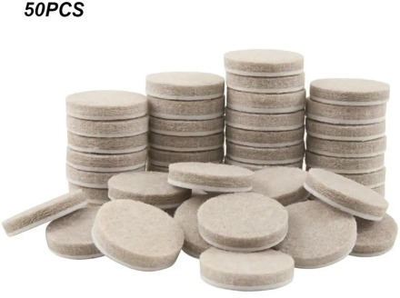 50PCS Felt Chair Leg Pads Floor Protectors for Furniture Legs Table Leg Covers Thicker Round Bottom Anti-Slip Pad Self Adhesive