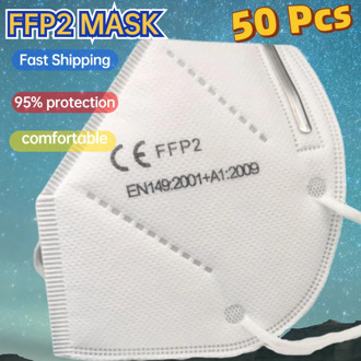50Pcs FFP2 Filter Mask 5 Layers mouth Protective masks KN95 Face Mask Cover Protective Anti Dust Protection mascararilla fpp2