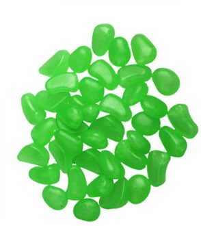 50Pcs Glow in The Dark Tuin Steentjes Glow Stones Rocks voor Loopbruggen Tuinpad Patio Lawn Yard Decor lichtgevende stenen groen