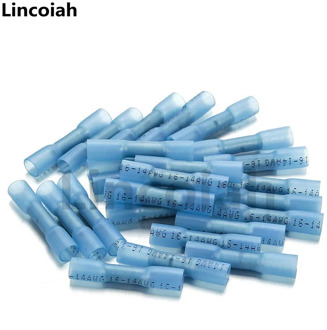 50Pcs Heat Shrink Butt Wire Terminals Waterproof Insulated Automobile Cable Connectors for Automotive Marine Boat Truck Trailer