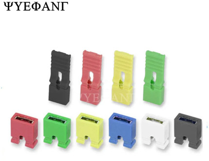 50pcs Jumper Cap 2.54mm Pitch Pin Header Connector Short / Long Type Jumper Plug Cover DIY Repair Parts