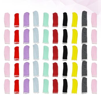 50Pcs Katoen Vinger Cover Zweet-Absorberen Vinger Beschermende Mouwen Ademend Vingertop Cover Voor Mannen (Willekeurige Kleur)