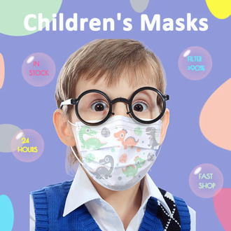 50PCS Kids Disposable Medical Mask Face Mouth Children Boy Girl Cartoon Mask 3 Ply Breathable Anti Dust Protective Surgical Mask