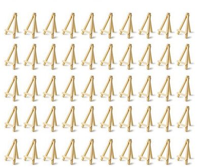 50Pcs Kids Mini Houten Schildersezel Schilderkunst Kaart Stand Display Houder Tekening Voor School Student Kunstenaar Levert 16X9cm