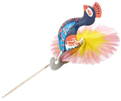 50Pcs Kleurrijke Pauw-Patroon Cocktail Drinken Fruit Cake Sticks