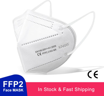 50PCS KN95 Face Mask Dust Proof 5 Layers Mouth Mask Filter Protective Mascarillas ffp2 kn95mask Facial Masks Masque Tapabocas