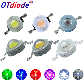 50pcs LED 1w 3w High Power LED Chip, RGB Red Green Blue Yellow Cold White Nature White Warm White Light Source