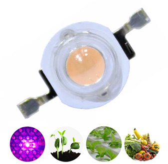 50pcs LED 3W 400nm-840nm Full Spectrum Pink Grow Light LED Chip 45mil 700mA Plant COB Lights Broad Spectrum Diode