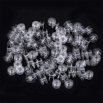 50Pcs Lege Spoelen Transparante Plastic Naaimachine Spoelen Spoelen Voor Brother Janome Singer Elna Home Naaimachine