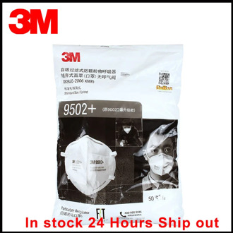 50pcs/Lot 3M KN95 9502+/9501+ Mascarillas Disposable Protective Face Masks Head-mounted Safe Mask 3M Original Authentic Mascaril