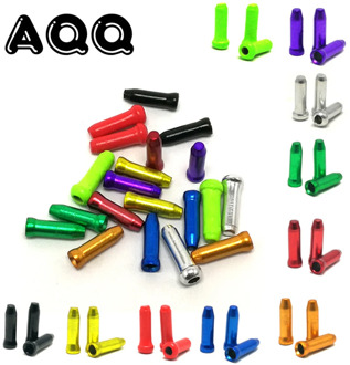50Pcs/Lot Aluminum Alloy Bicycle Cable End Caps MTB Road Bike Brake Cable Cap Wire End Cap Fits for Brake Shift Derailleur Cable