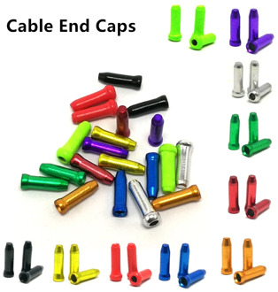 50Pcs/Lot Aluminum Alloy Bicycle Cable End Caps MTB Road Bike Brake Cable Cap Wire End Cap Fits for Brake Shift Derailleur Cable